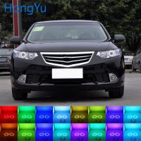 Rgb หลายสีไฟหน้าแอลอีดีดวงตานางฟ้าแหวนเฮโล Drl Rf รีโมทคอนโทรลสำหรับ Honda Spirior 2009 2013อุปกรณ์เสริมล่าสุด