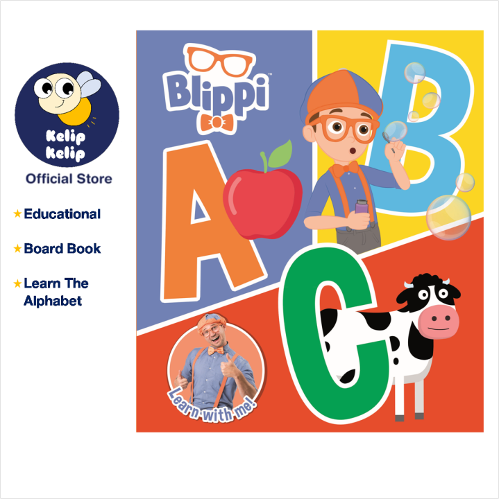 Blippi ABC Board Book For Kids To Learn All About The Alphabet | Lazada