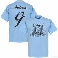 xzx 180305   Camiseta uruguay2 Copa Do Mundo T SHIRT Fãs Tee Suarez No . 9 Manga Curta Gola Redonda Moda Streetwear Plus Size