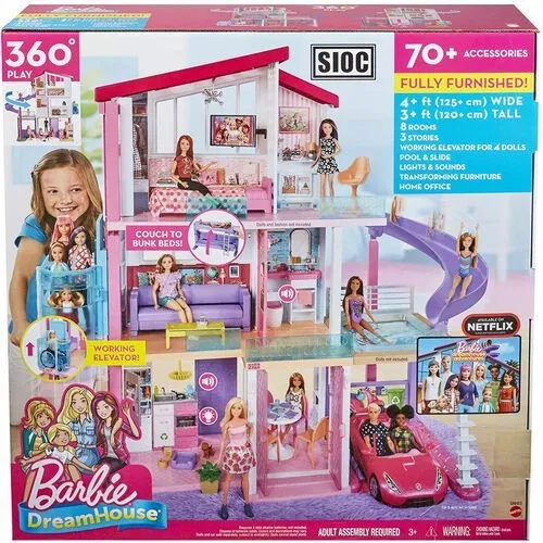 Barbie Dreamhouse Dollhouse Rumah Barbie Dream House Lazada Indonesia