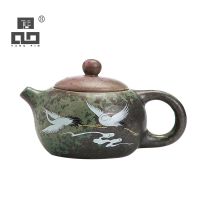 TANGPIN xishi ceramic tea pot crane handmade green chinese tea pot 220ml