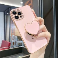 yqcx001 sell well - / Love Heart Holder Phone Case for IPhone 14 13 Pro Max XS XR X 12 11 8 Plus TPU Bling Coques Soft Covers Camera Protection Fundas