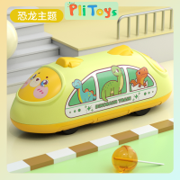 PliToys 4 Q รถไฟรถไฟของเล่นสำหรับเด็กสูงดึงได้สองทาง,มหาสมุทร/ไดโนเสาร์/รถยนต์สัตว์,สไลด์สำหรับเด็กปฐมวัยหัดเดินเหมาะสำหรับเด็กอายุ1-3ขวบ