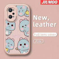 เคส JIUMOO สำหรับ Realme GT Neo 2 GT 2 GT Neo 3T Q5 Pro 5G เคสน้อยน่ารักไดโนเสาร์ดีไซน์ใหม่มีสไตล์เคสใส่โทรศัพท์หนังซิลิโคนนิ่มเคสมือถือกันกระแทกป้องกันการตกพร้อมเคสป้องกันกล้องสำหรับเลนส์คลุมทั้งหมด