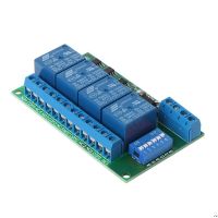 บอร์ดรีเลย์4ch Rs485 12V Modbus Rtu Uart แผงควบคุมกล้อง Ptz Led ตะเกียงพีแอลซี