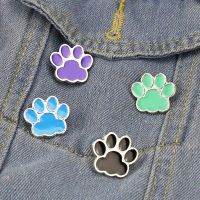 Dog Cat Paw Claws Enamel Pin Footprints Brooches Bag Badges Shirts Clothes Accessories Icon Metal Button Jewelry Friends Gifts Fashion Brooches Pins