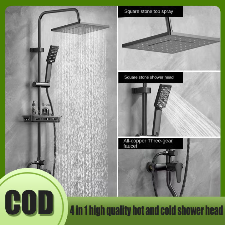 304 Shower Set Stainless Steel Bathroom shower 4 in1 Hot And Cold Rain