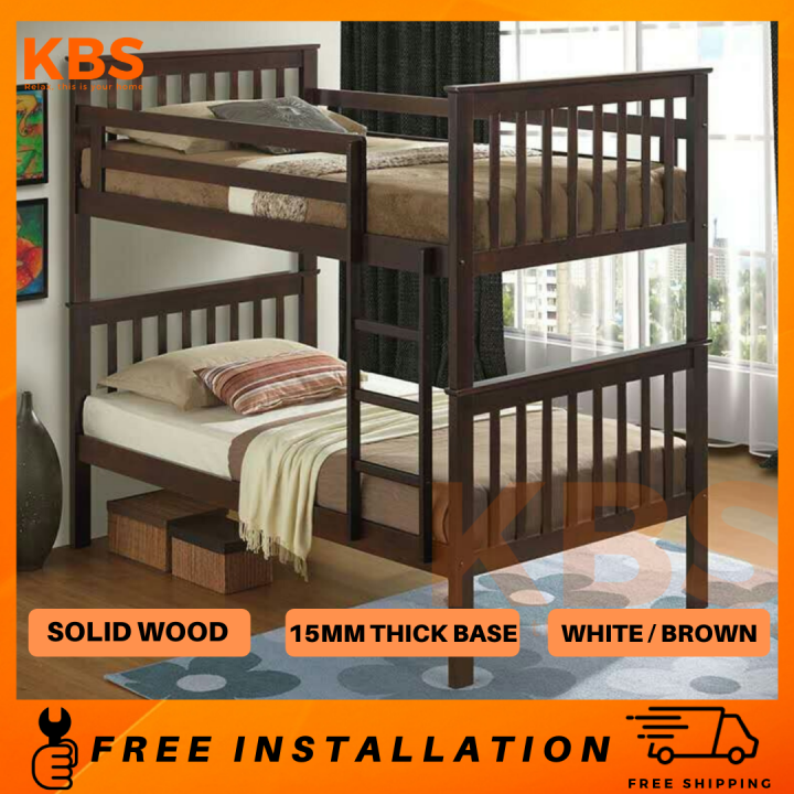 (FREE Installation+Shipping) KBS Douberly FULL SOLID WOOD Single Or ...