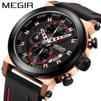 [COD] Factory direct megir watch mens sports multi-functional true three-eye quartz 2100