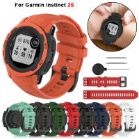 Tali Jam Tangan Silikon สำหรับ Garmin Instinct 2S สายรัดข้อมือนาฬิกาข้อมือสมาร์ทวอชอุปกรณ์สายนาฬิกาเปลี่ยนได้กีฬา W/ เครื่องมือ