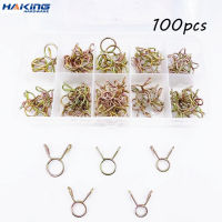 100pcs CLAMP คุณภาพสูงชุบสังกะสีฤดูใบไม้ผลิคลิปเกียร์ท่อการใช้สาย Clamp สำหรับเรือกล่องเก็บ 6 /7/8/9/10 มม.-serfgfdtr