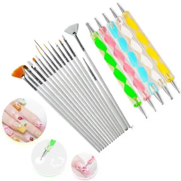 Buy SILPECWEE 1 Pack Replacement Acrylic Nail Art Brush Set UV Gel Builder Nail  Drawing Flower Pen Manicure Tools With 5Pcs Pointed Head (3.5/4/5/6/7mm)  Online at Low Prices in India - Amazon.in