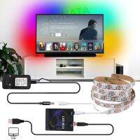 DIY Ambient DC 5V WS2812B USB LED Strip RGB Full Color HDTV Computer Monitor TV PC Dream Screen Background Lighting