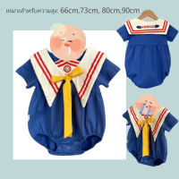 【จัดส่งเฉพาะจุด】ชุดจั๊มสูทเด็กฤดูร้อนแขนสั้น romper 0-3 ปีเสื้อผ้าเด็กผู้หญิง Superman น้ำเงินลม romper