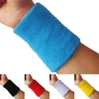 Men Women Wrist Sweatband Tennis Sport Wristband Volleyball Gym Tennis Wrist Brace Support Sweat Band Towel Bracelet Protector Supports Braces