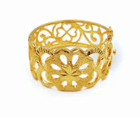 Pretty 22K 23K 24K Thai Baht Yellow Gold GP Jewelry Bangle Bracelet