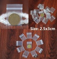 500pcs Mini Self Sealing Zip Lock Plastic Bags 2.5x3cm 0.2mm Thick Transparent Earrings Small Plastic Bag With Zipper Food Storage  Dispensers