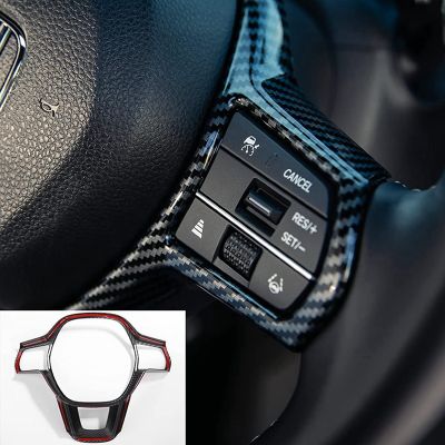 ABS Steering Wheel Cover Trim Interior Decoration for Honda Civic 11Th 2022 2023 CRV 2023 Accessories - ABS Carbon Fiber
