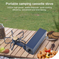 พับ Camping Cassette เตาแบบพกพา Windproof Camp แก๊ส Burner Butane เตา2400W อิเล็กทรอนิกส์จุดระเบิดทำอาหารเครื่องครัว