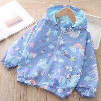 New Arrival Outdoor Girls Cartoon Windbreaker Jacket