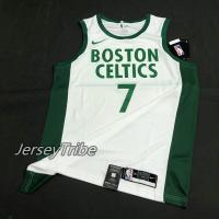 เสื้อคุณภาพสูง 【Feb】 New Original Popular New Original NBA͛ Boston Celtics 7 Jaylen Brown 2022 City Edition Jersey For Men Basketball Heat-Pressed Swingman White