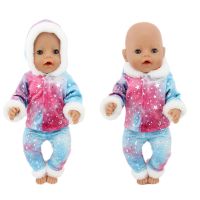 Pakaian Boneka Setelan Bertudung Baru 2023 Cocok untuk 43Cm/18 Inci Pakaian Boneka Bayi Baru Lahir Aksesori Boneka Dilahirkan Kembali