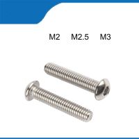 High Quality 50/100Pcs M2 M2.5 M3 Stainless Steel 304 Round Head Screws Mushroom Hexagon hex Socket Button Head Screw Nails Screws  Fasteners