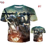 HX ญี่ปุ่น Anime Mobile Suit dam Series Battlegear 3D พิมพ์ Harajuku สไตล์ผู้ชาย T เสื้อแฟชั่นฤดูร้อน Streetwear