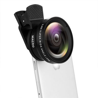 Mobile Phone Fish Eye Lens 0.45X Super Wide Angle Len amp; 12.5X Macro HD Camera Lens Universal iPhone 13 12 11 Android Phone