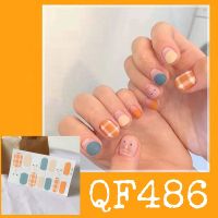 Japanese and Korean Cartoon Hand-painted Graffiti Gradient 3D Waterproof and Durable Nail Stickers (QF483-489)