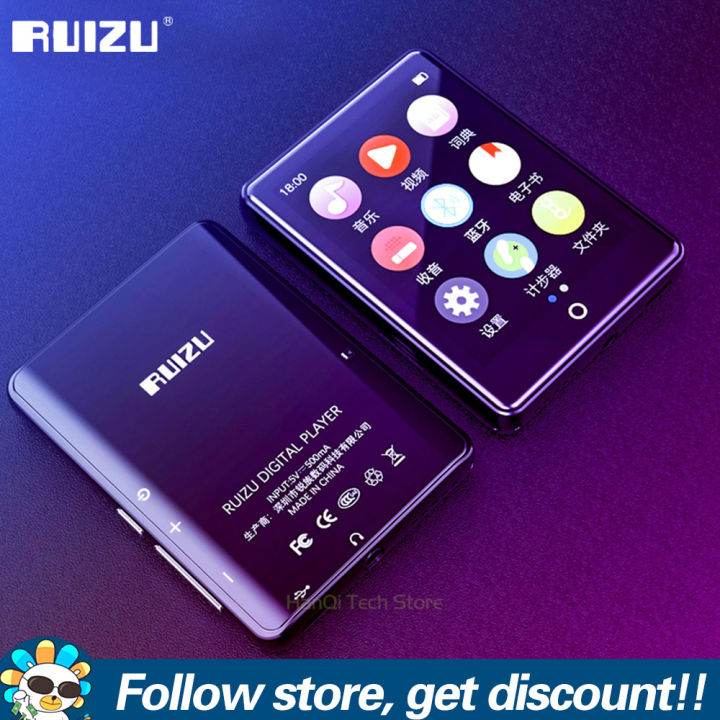 RUIZU M7 Metal Bluetooth  MP4 Player 8GB 16GB Mp3 Music Player With   Inch Full