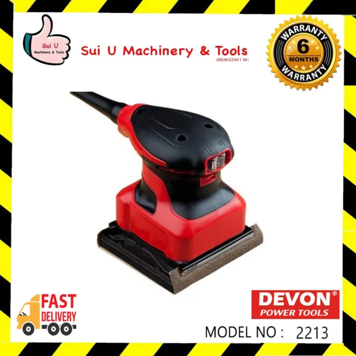 DEVON 2213 Palm Sander / Wood Sander 200W Lazada