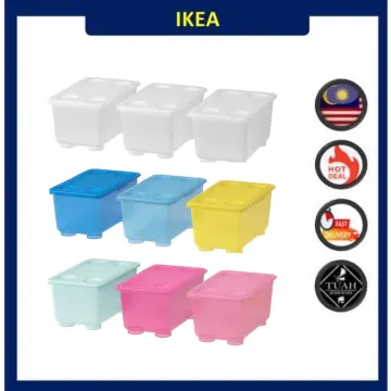 GLIS Box with lid, transparent, 34x21 cm - IKEA