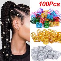 [hot]❀  100pcs Gold and Dreadlock Hair Rings Adjustable Cuff Clip Braids Dirty Beads Hairpin Jewelry Accessories