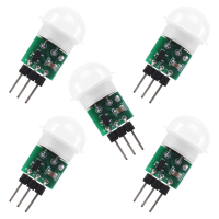 AM312 PIR Sensor,5 Pack PIR Motion Sensor Outdoor Mini Pyroelectric Infrared PIR Human IR Sensor Module Body