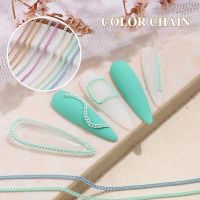 GDGDB สไตล์ Ins หญิง DIY Nail Charm โลหะผสม Macaron หลากสี เครื่องประดับสำหรับเล็บ อุปกรณ์แต่งเล็บ 3D Nail Art ตกแต่ง Nail Art Chains