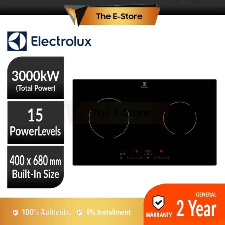 Electrolux 70cm UltimateTaste 300 Builtin Radiant Hob with 2 Cooking Zones EHC7240BA (Ceramic