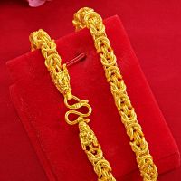 10mm Thick Dragon NecklaceBracelet Chain For Men Yellow Gold Filled Hip Hop Punky Collar Clavicle Jewelry Gift