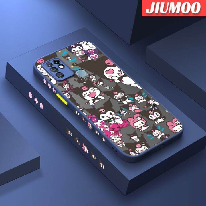 เคส-jiumoo-สำหรับ-infinix-10-x682b-เคส-x682c-ลายการ์ตูน-sanrio-kurmi-บางเฉียบด้านหลังเป็นฝ้าเคสแข็งดีไซน์ใหม่ขอบซิลิโคนนิ่มเคสป้องกันเลนส์กล้องคลุมทั้งหมดกันกระแทก