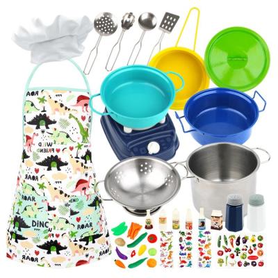 Kids Cooking Sets Toy Play Kitchen Toy Set for Kids Set of 37 Kids Kitchen Toys Set with Fake Play Food Cookware Utensils Girls Boys Gift liberal