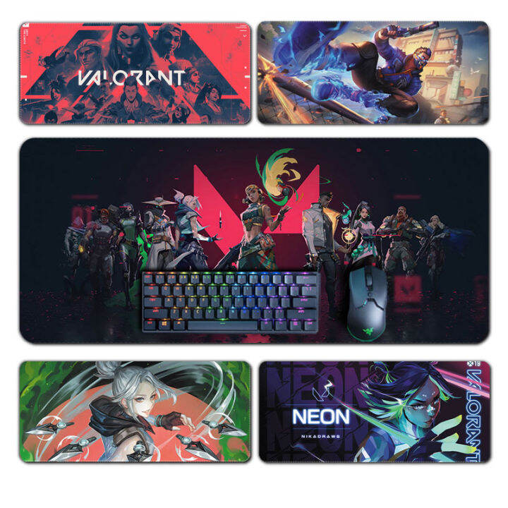 2023 Gaming Valorant Large Mouse Pads Phoenix Jett Viper Omen Neon