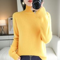 ♠♤☃ Wool Pink Color Turtleneck Sleeve 2022 Fashion Woman Pullover Female Blouse Knitted Sweaters