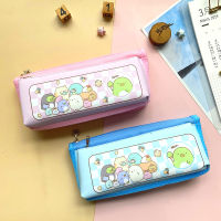 8 pcslot Sumikko Gurashi Double layer Pencil Case High Capacity Pencil Box Stationery Pouch Pen Bag Office School Supplies