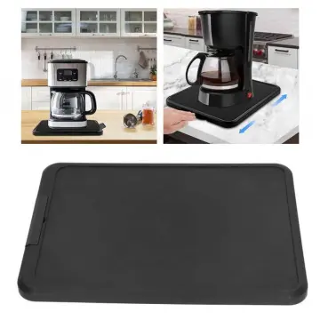 Kitchen Caddy Sliding Coffee Tray Mat, Under Cabinet Appliance Coffee Maker  Toaster Countertop Storage Moving Slider - 12 ABS Base Sliding Shelf 