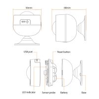 Tuya Powered ZigBee PIR Motion Sensor Built-in Temperature Humidity Sensor Wireless Passive Infrared Detector Burgla 『Vrru 』