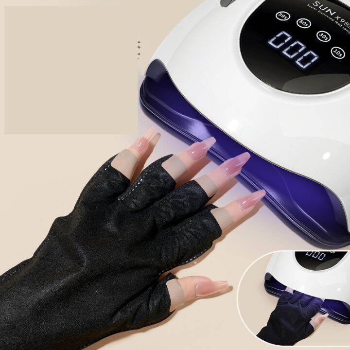 2/4pcs Nail Art Gloves Anti UV Rays Protect Glove For Gel UV Led Lamp