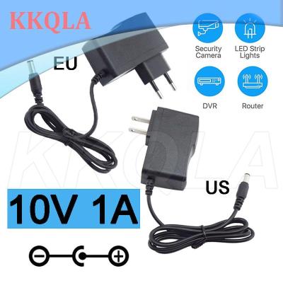 QKKQLA 5.5mmx2.5mm 10V 1A AC 100V-240V DC Power Supply Adapter Plug Converter For LED Strip Light CCTV Charger Switch