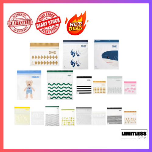 IKEA BPA Free Resealable Storage Bag Double Zip lock Plastic Bag Lazada