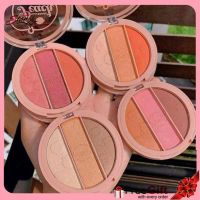 Kiss​ Beauty​ Peach​ Eyeshadow ทาตาน้องพีช3สีใน1ตลับ อายแชโดว์