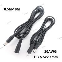 0.5M/1.5m 5m 10M DC Female to Male 5A 20awg Power jack supply Cable Plug Extension connector Adapter Cord 5.5x2.1mm for strip YB8TH